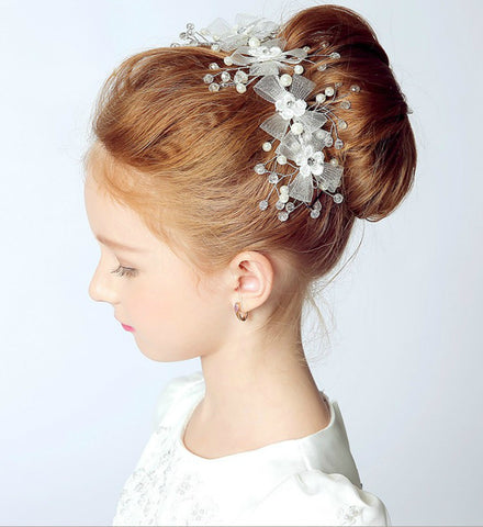 flower girl hair pieces for weddings