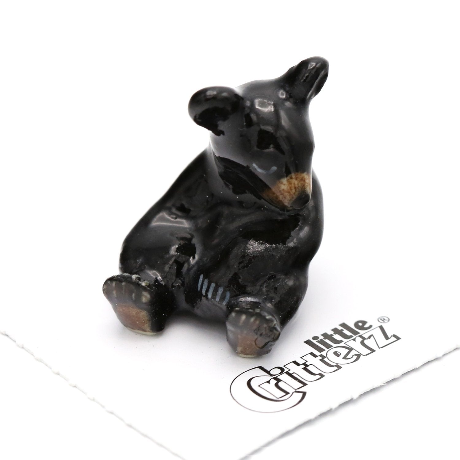 Black Bear Figurine Polymer Clay Animal Miniature Bear Miniature Small -    Animaux en argile polymère, Breloques d'argile polymère, Miniatures  en argile polymère