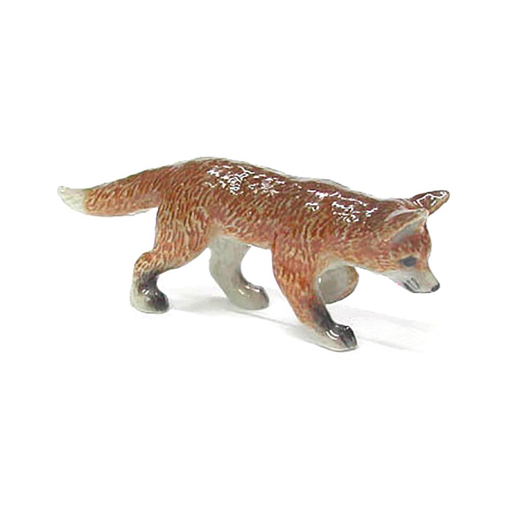 Miniature Arctic Fox Replica Figurine