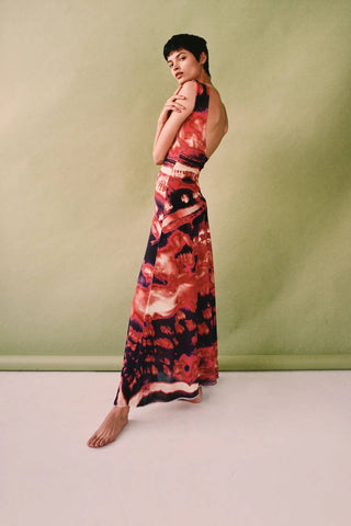 brim knitted maxi dress in laia ocher from chufy my aussie days pre fall collection 2022