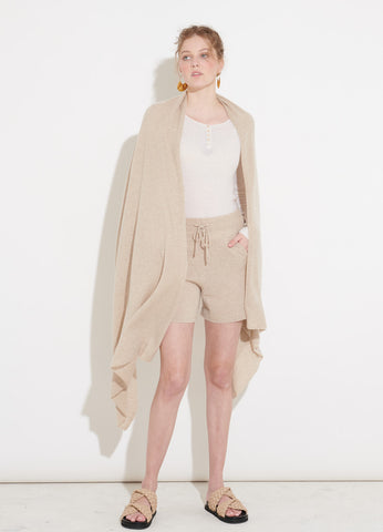 oversized cashmere wrap in almond colour by cashmerism autumn winter collection 2022