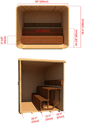 Superior Sauna Luna Outdoor Sauna 8 x 6