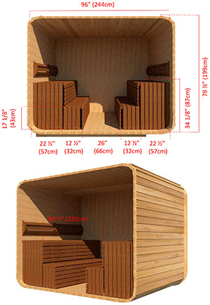 Superior Sauna Luna Outdoor Sauna 8 x 8