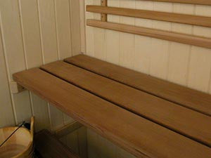 Custom Red Cedar Sauna Bench