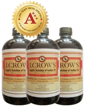 J.CROW'S® Lugol's Solution of Iodine 2% 16 oz Three Pack (3 bottles) $179.85 ($59.95 ea. bottle)