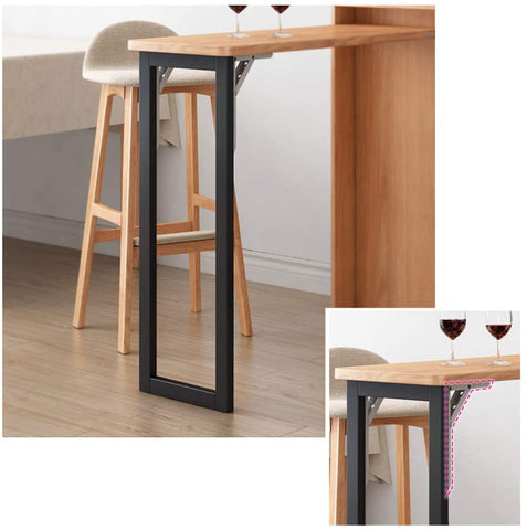  Wall-mounted folding table, folding bar table
