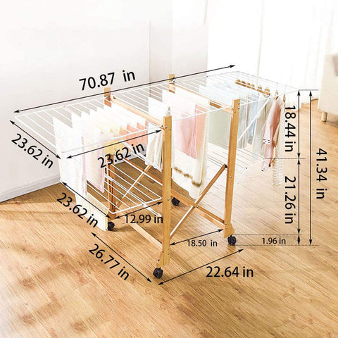 Portable Wooden Clothes Drying Racks