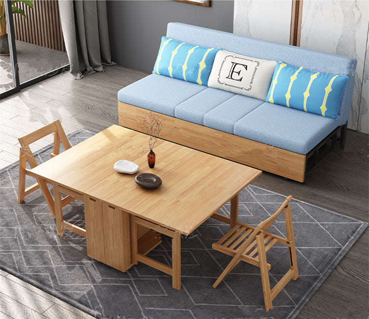 Sofá cama de madera de nuevo diseño 2021, plegable, multifuncional, con  almacenamiento y mesa plegable: tienda de productos de buena idea