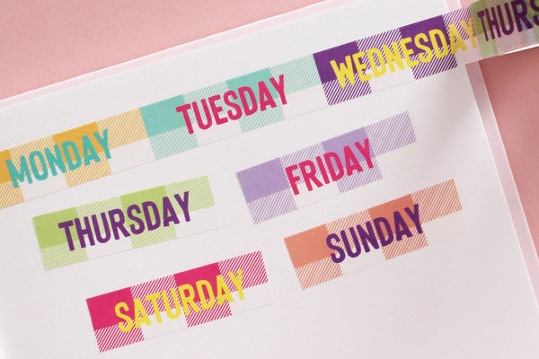 Days of the week washi tape