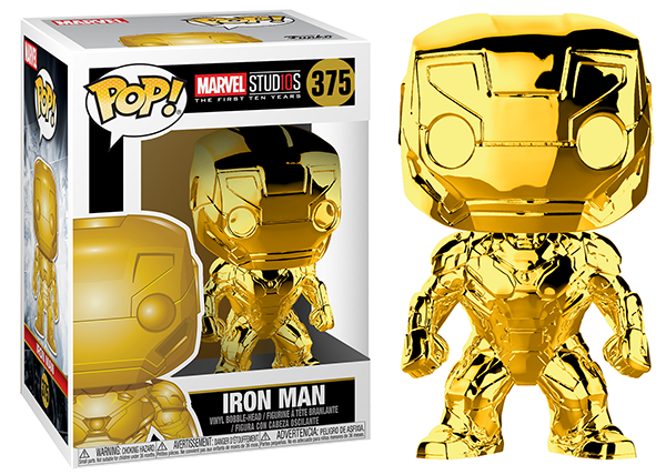 gold chrome iron man pop