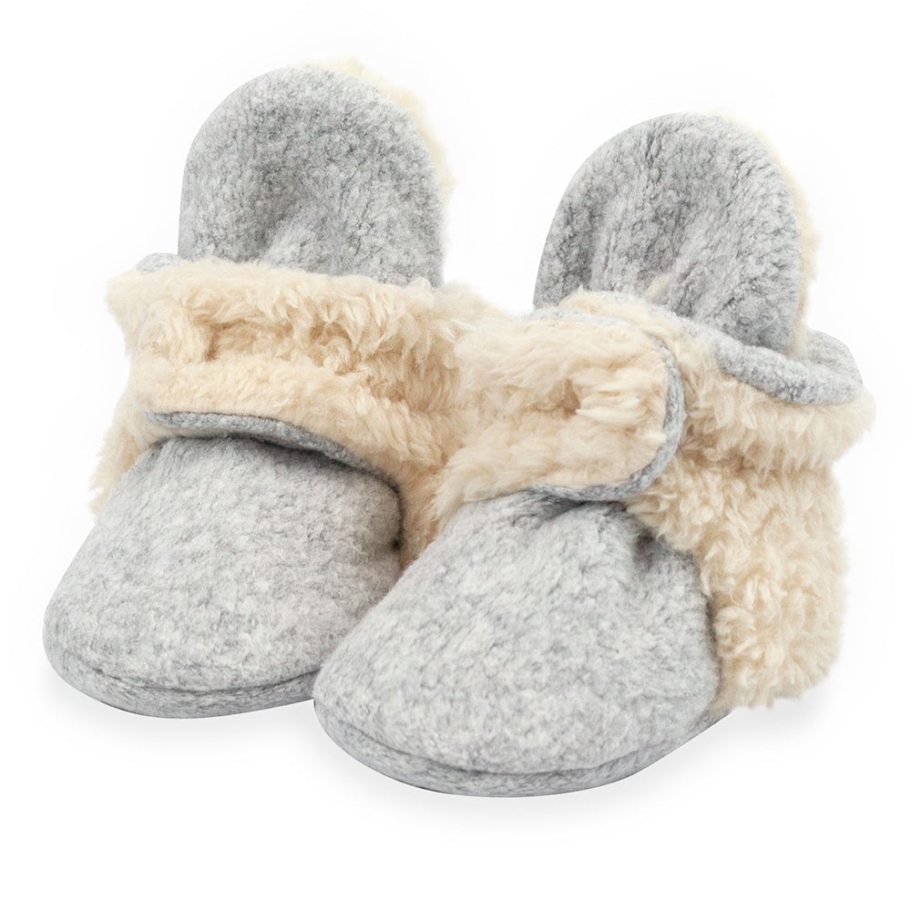 Image of Cozie Furry Baby Bootie - Heather Gray