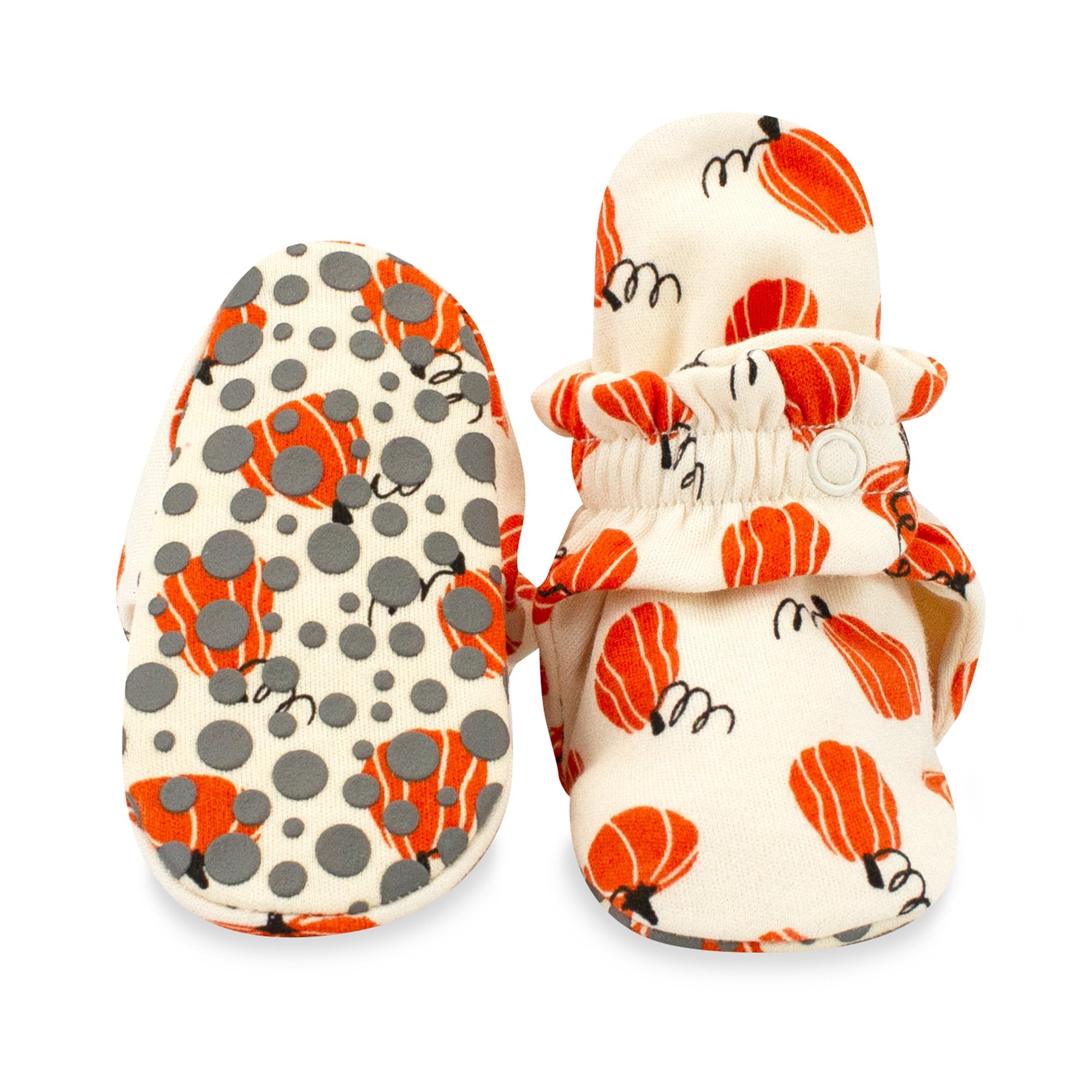 Pumpkins Organic Cotton Gripper Baby Bootie