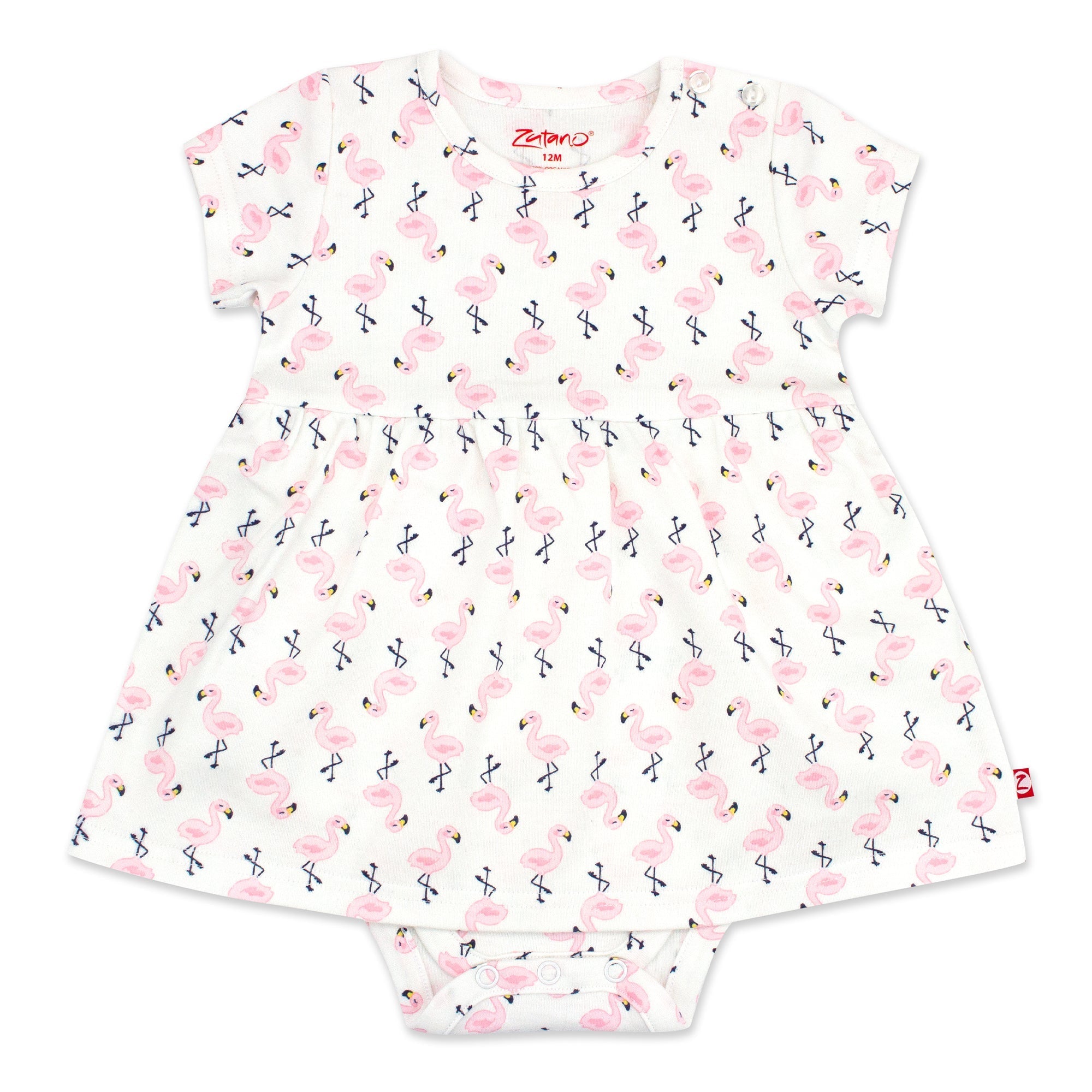 Image of Flamingo Organic Cotton Romper Dress