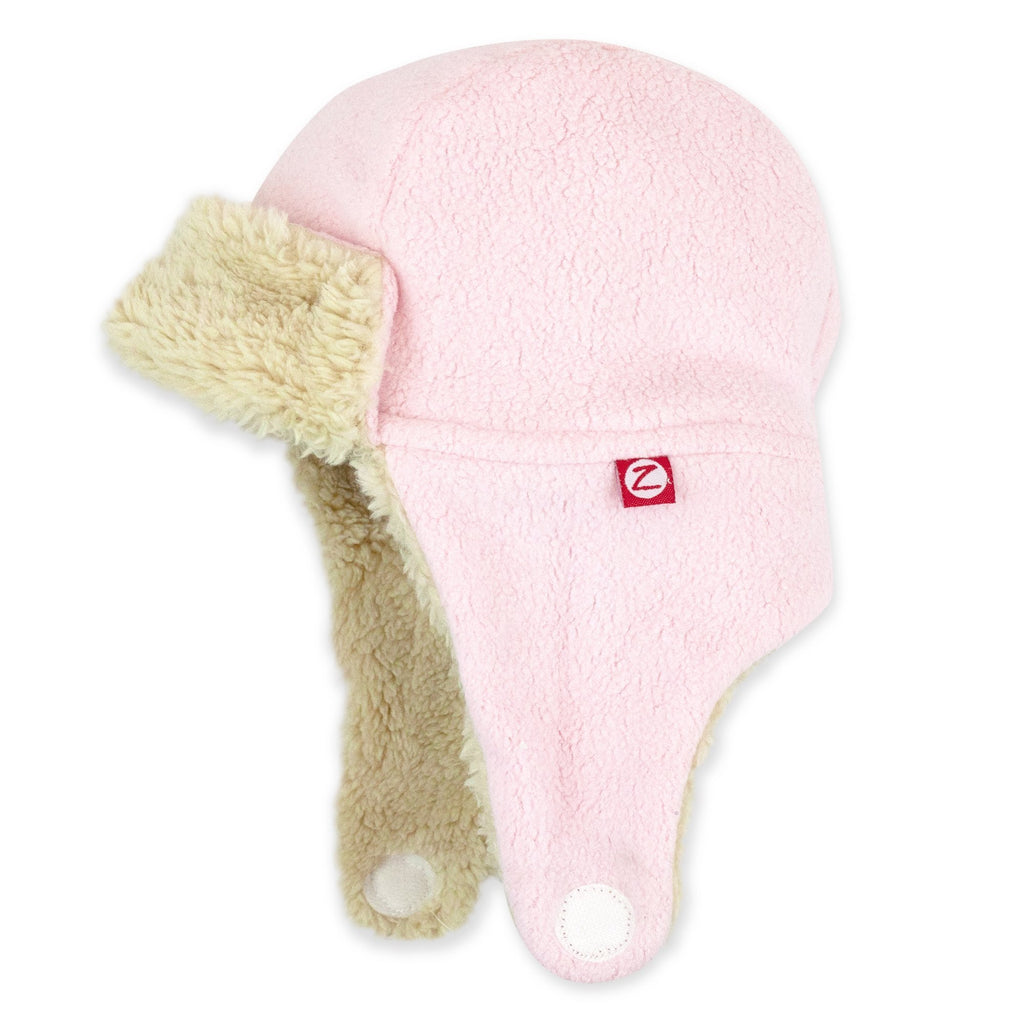 Furry Fleece Trapper Hat - Baby Pink#N# #N# #N# #N# – Zutano