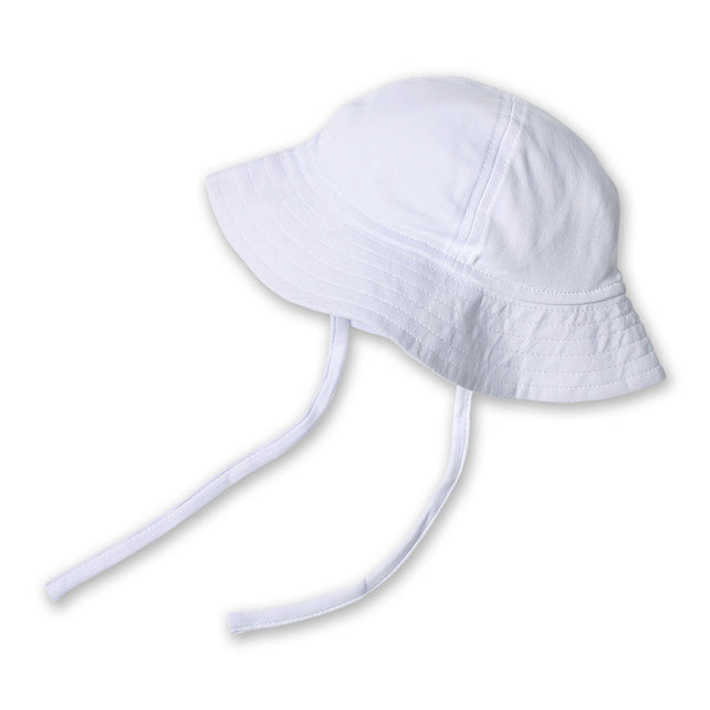 baby sun hat white