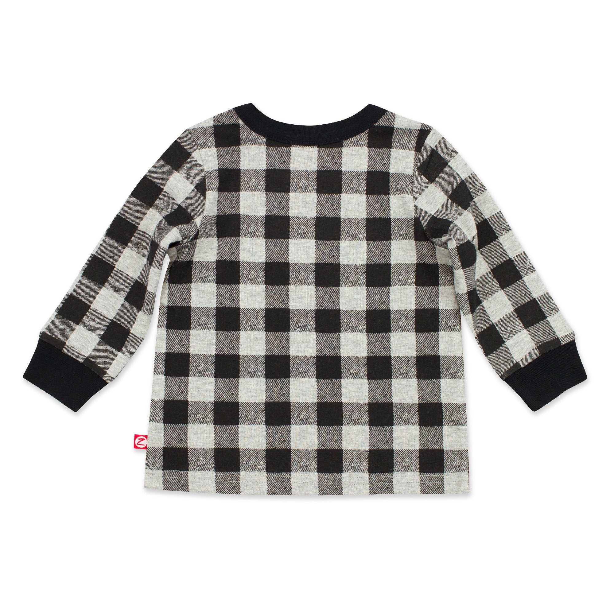 Buffalo Check Organic Cotton Long Sleeve Crewneck