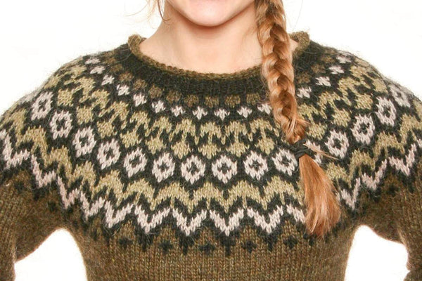 Icelandic hand knitted wool sweater and cardigans patterns for Lopapeysa