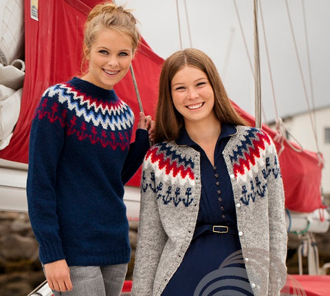 Einband wool lace yarn knitting pattern. Icelandic design