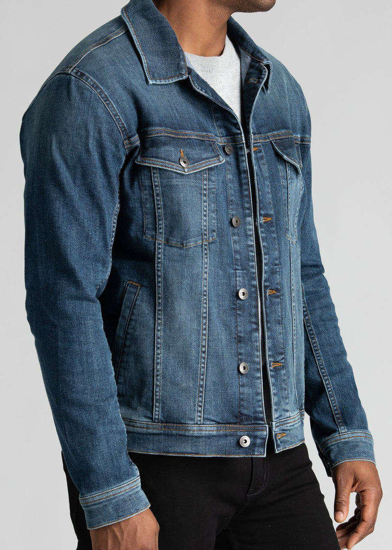 stretch denim jacket mens