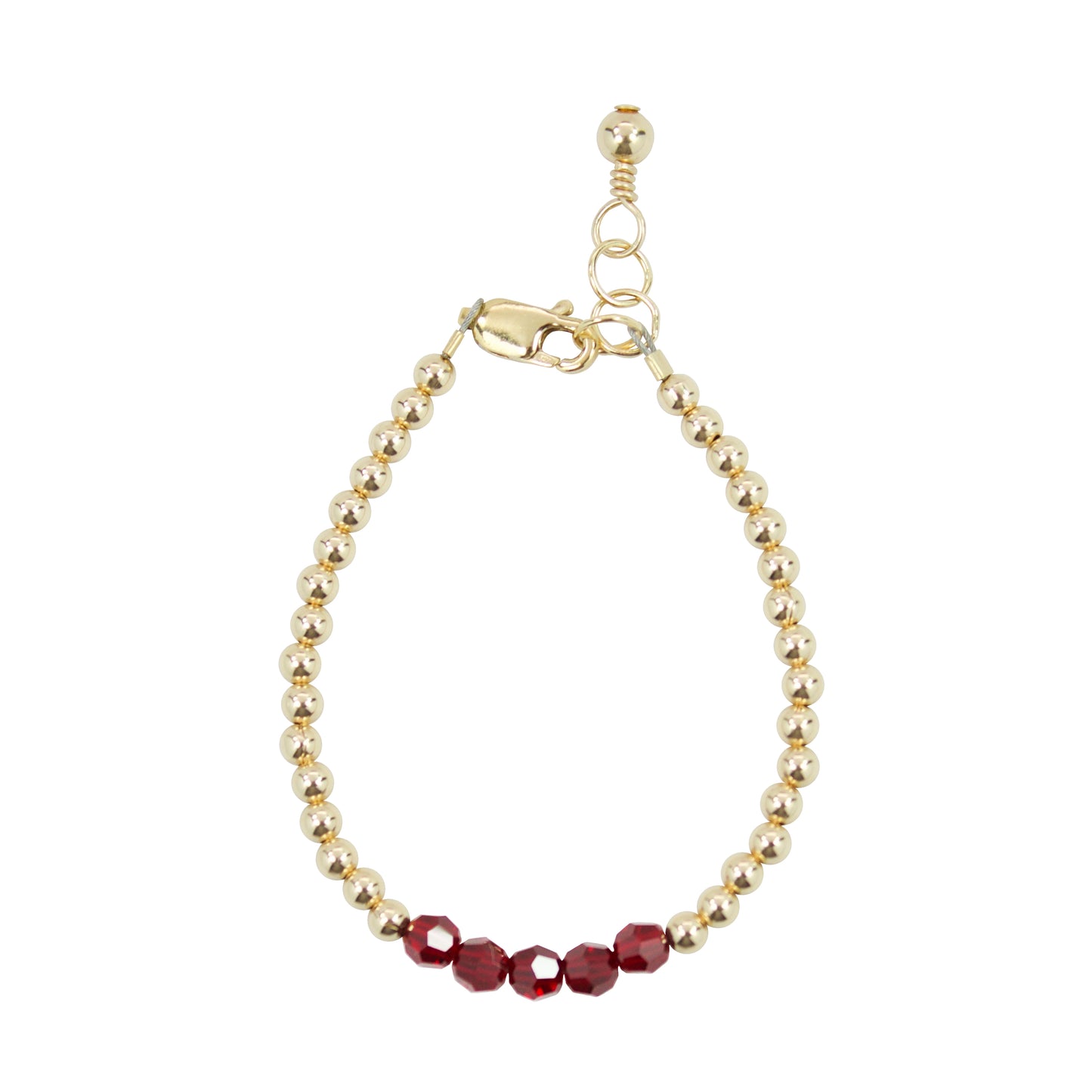 January Birthstone Baby Bracelet (4MM beads) – gemsbylaura