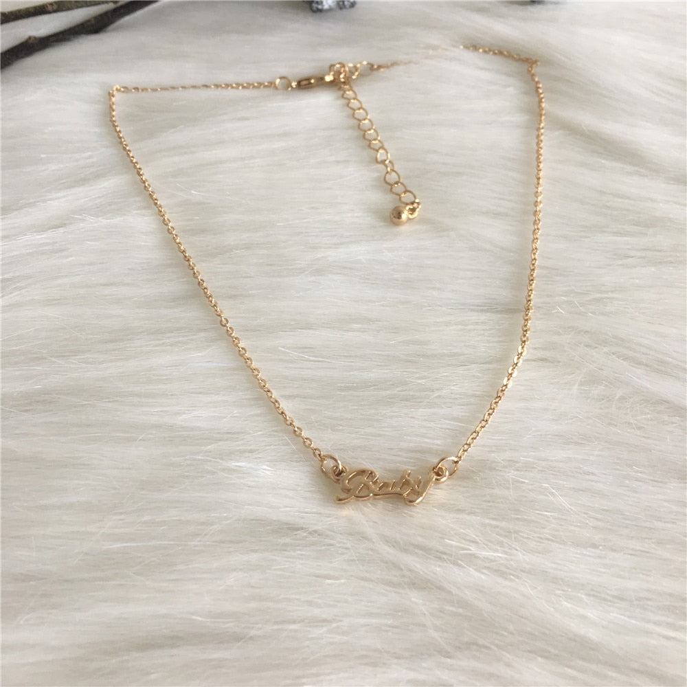 Baby - gold necklace – Flowers\u0026Gold