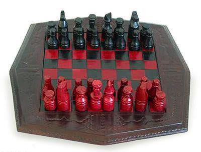 Recycled Auto Part Pre-Hispanic Battle Chess Set