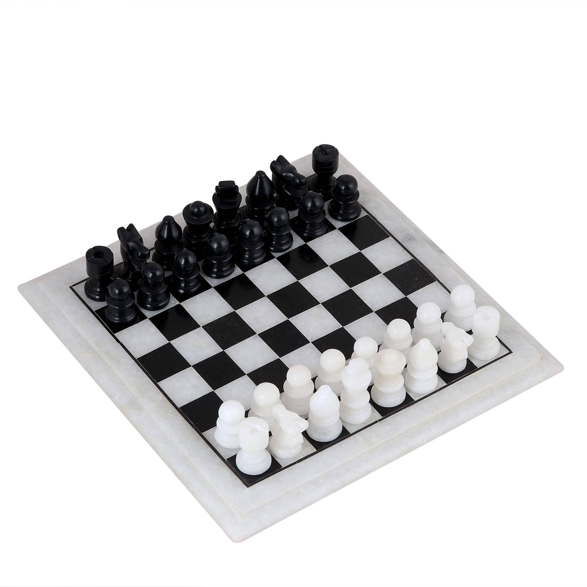 black and white marble chess board