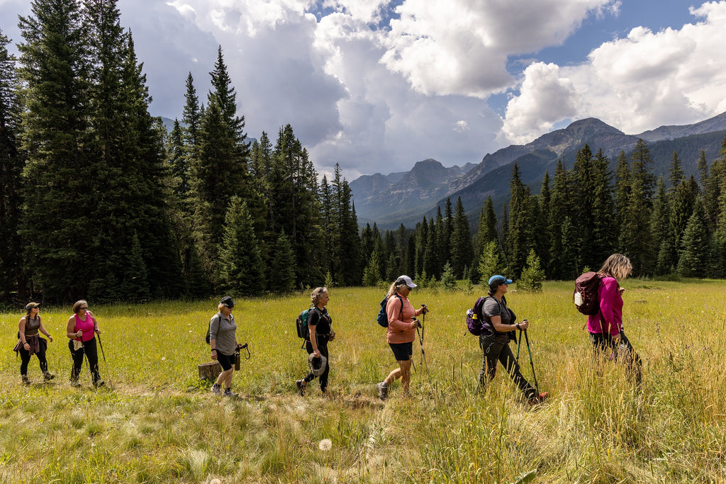 Hiking Women on the Trail in Montana