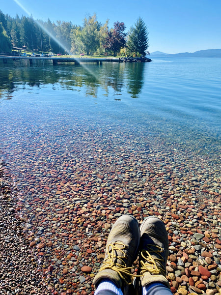 Montana Colorful Rocks At Flathead Lake 