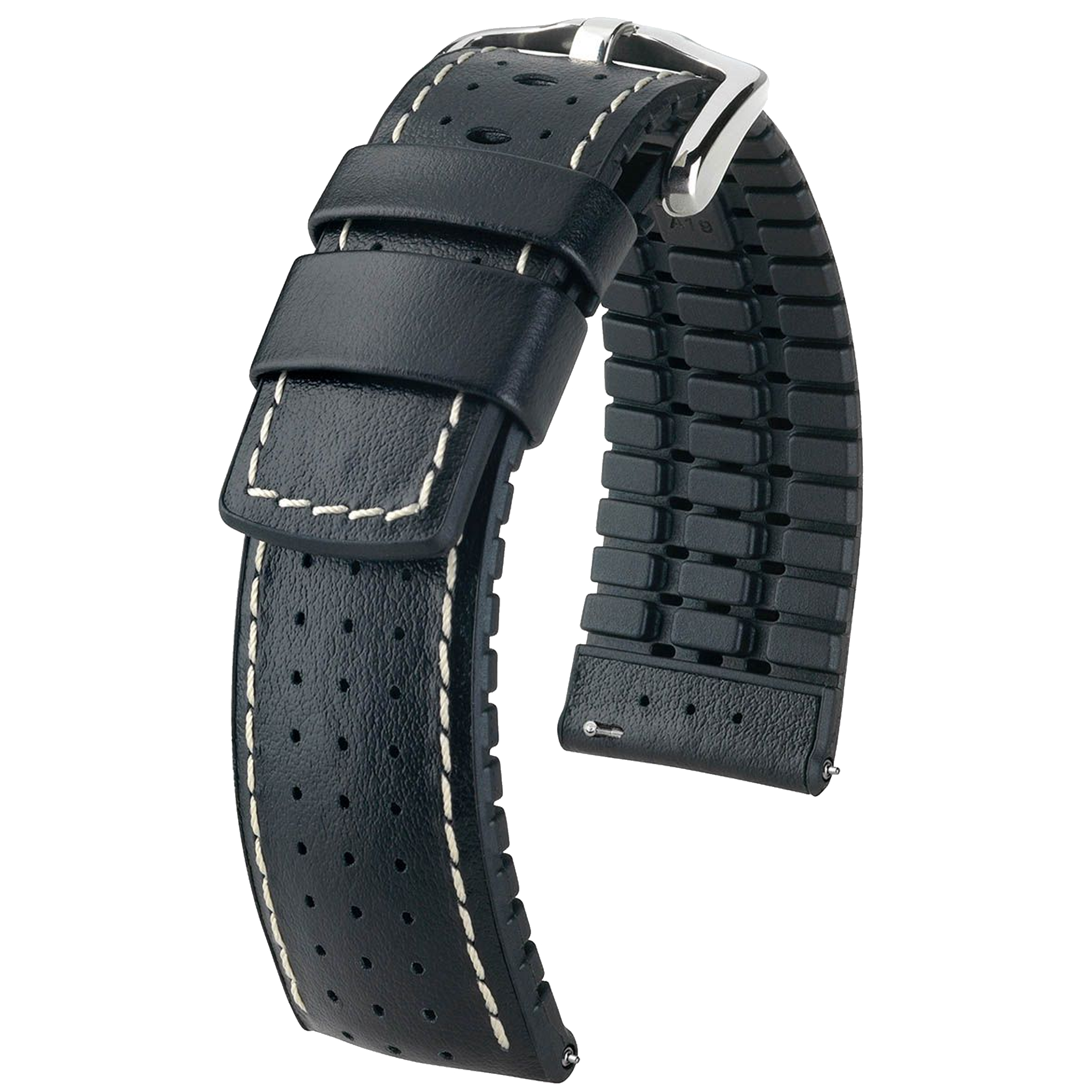 Hirsch TIGER Perforated Leather Performance Watch Strap - /