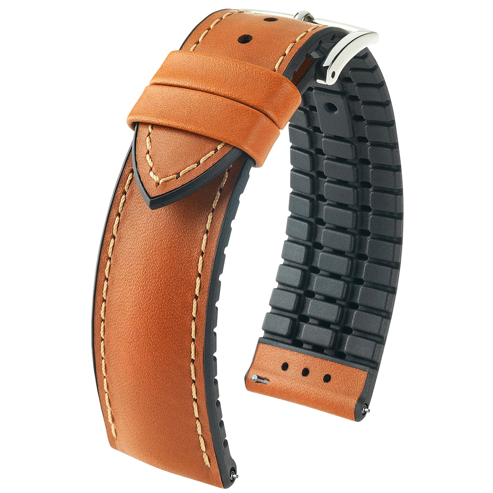 Hirsch JAMES Calf Leather Performance Watch Strap - /