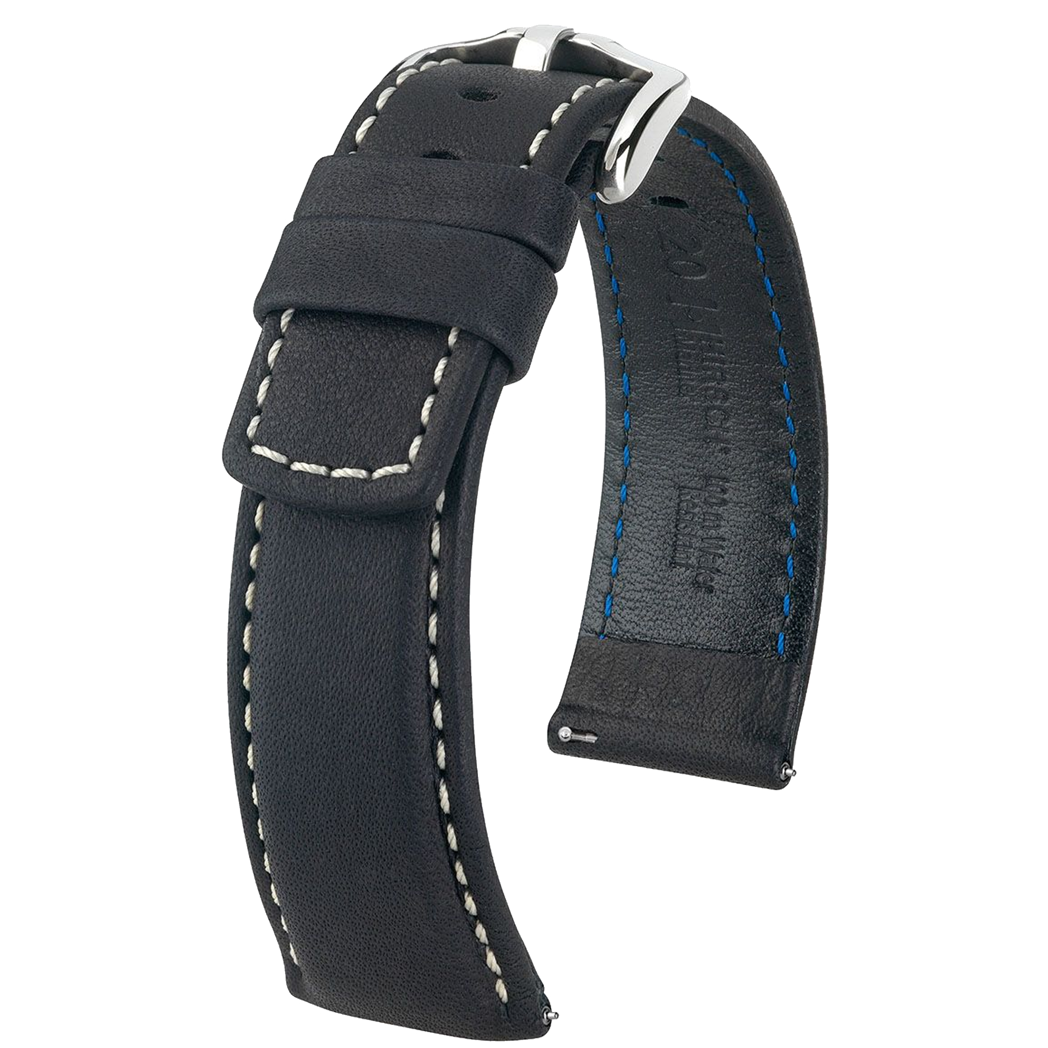 Hirsch MARINER Water-Resistant Leather Watch Strap - /