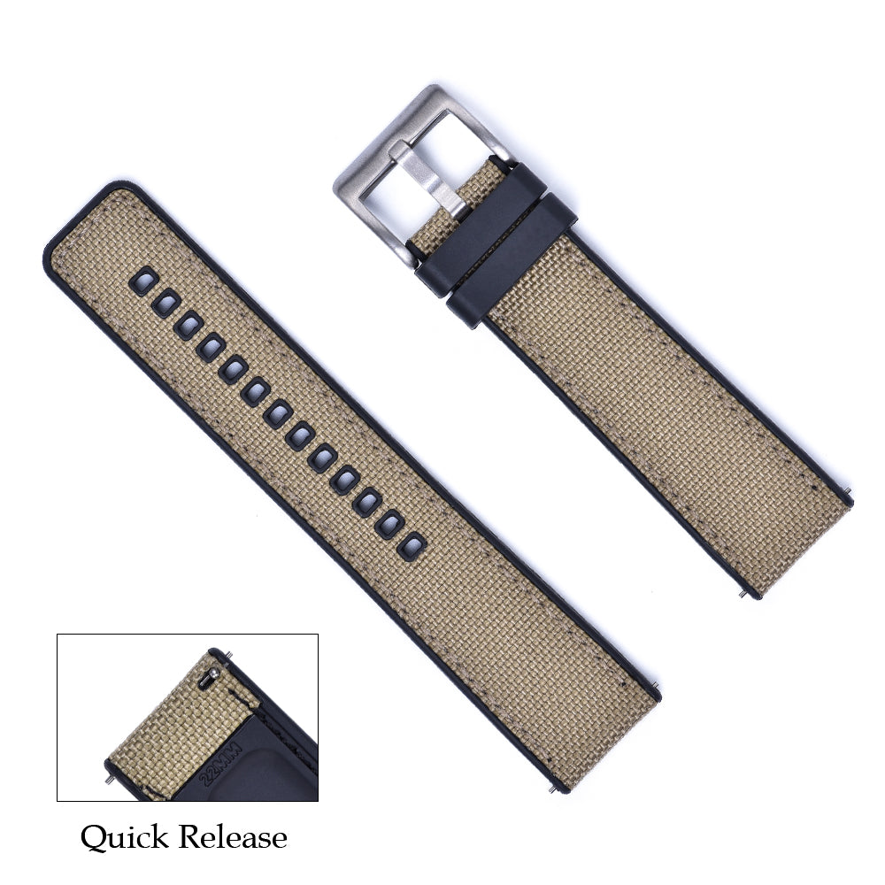 Halifax Watch Bands - Canvas Hybrid FKM Rubber Strap /