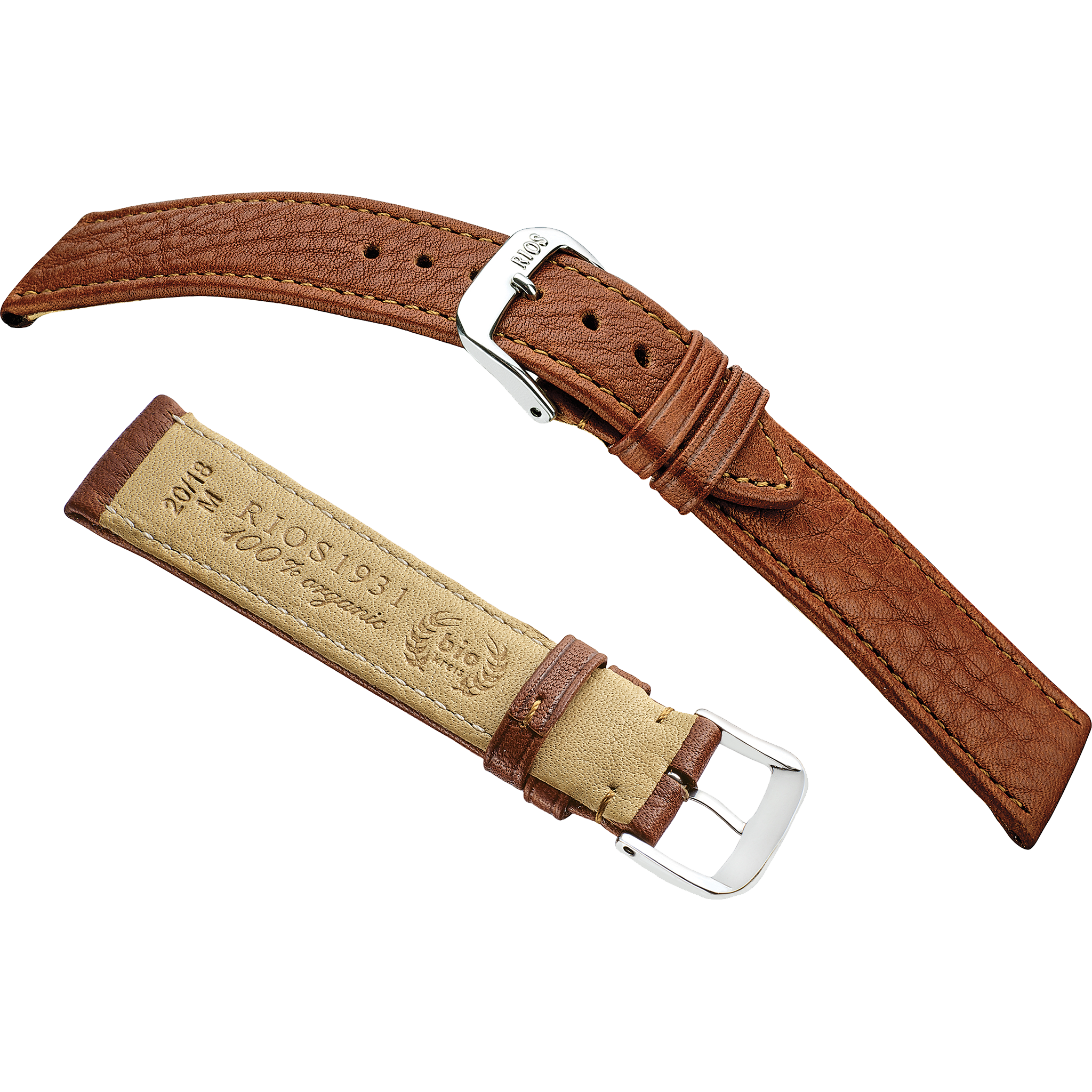 Rios 1931 Watchstrap - Waging Genuine Certified Organic Leather /