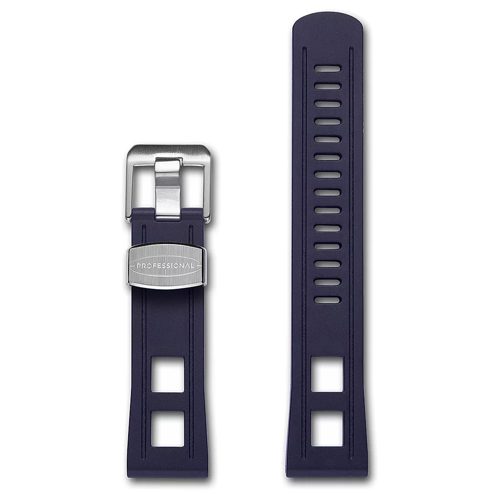 Crafter Blue - 22mm Straight End Rubber Strap