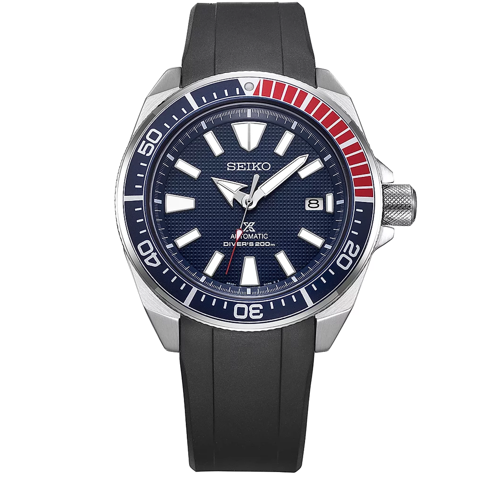 Crafter Blue - Fitted End Rubber Strap for Seiko Samurai