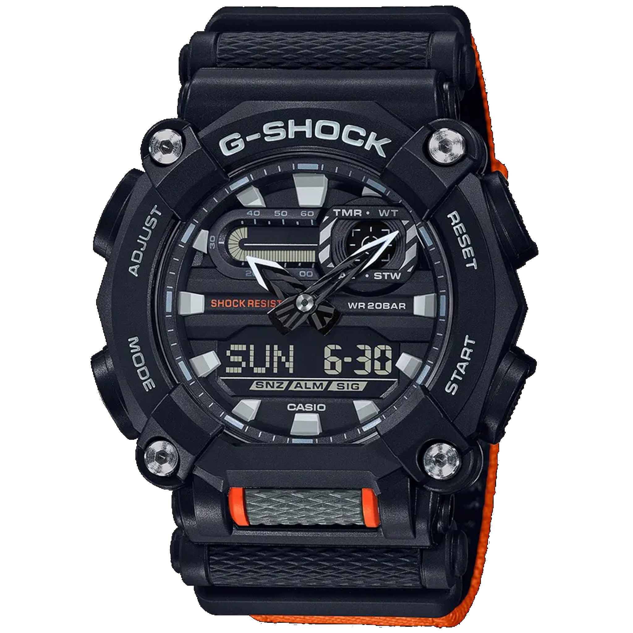 Casio G-Shock - GA900 Series Black and Orange - GA900C-1A4