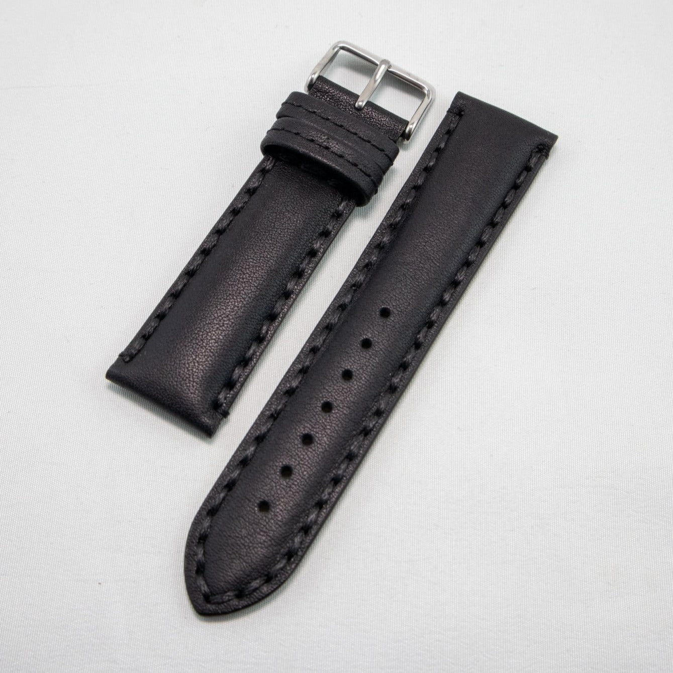 Alpine Watchstrap - Padded Double Stitched Bull Grain /