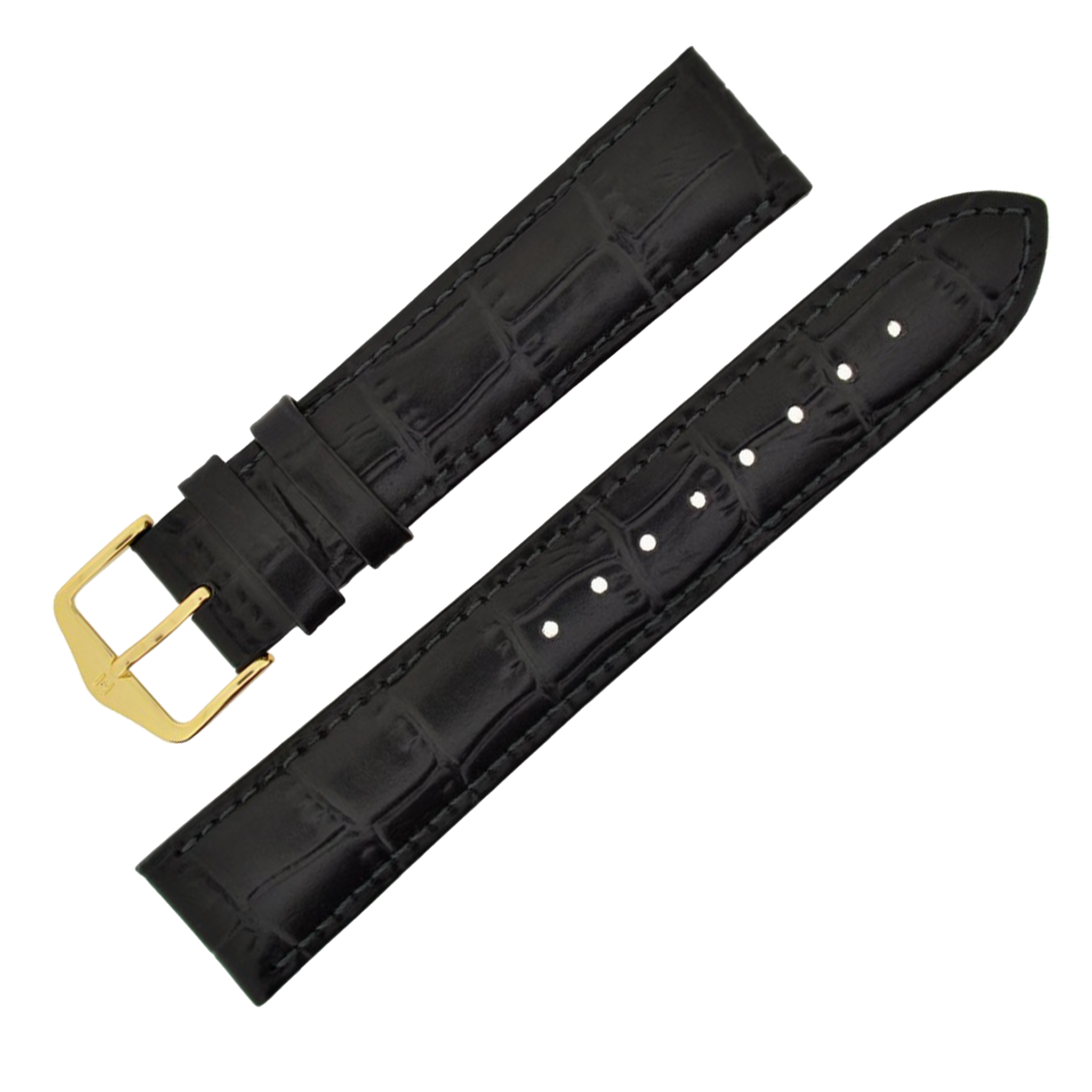 Hirsch LOUISIANALOOK Alligator Embossed Leather Watch Strap - /