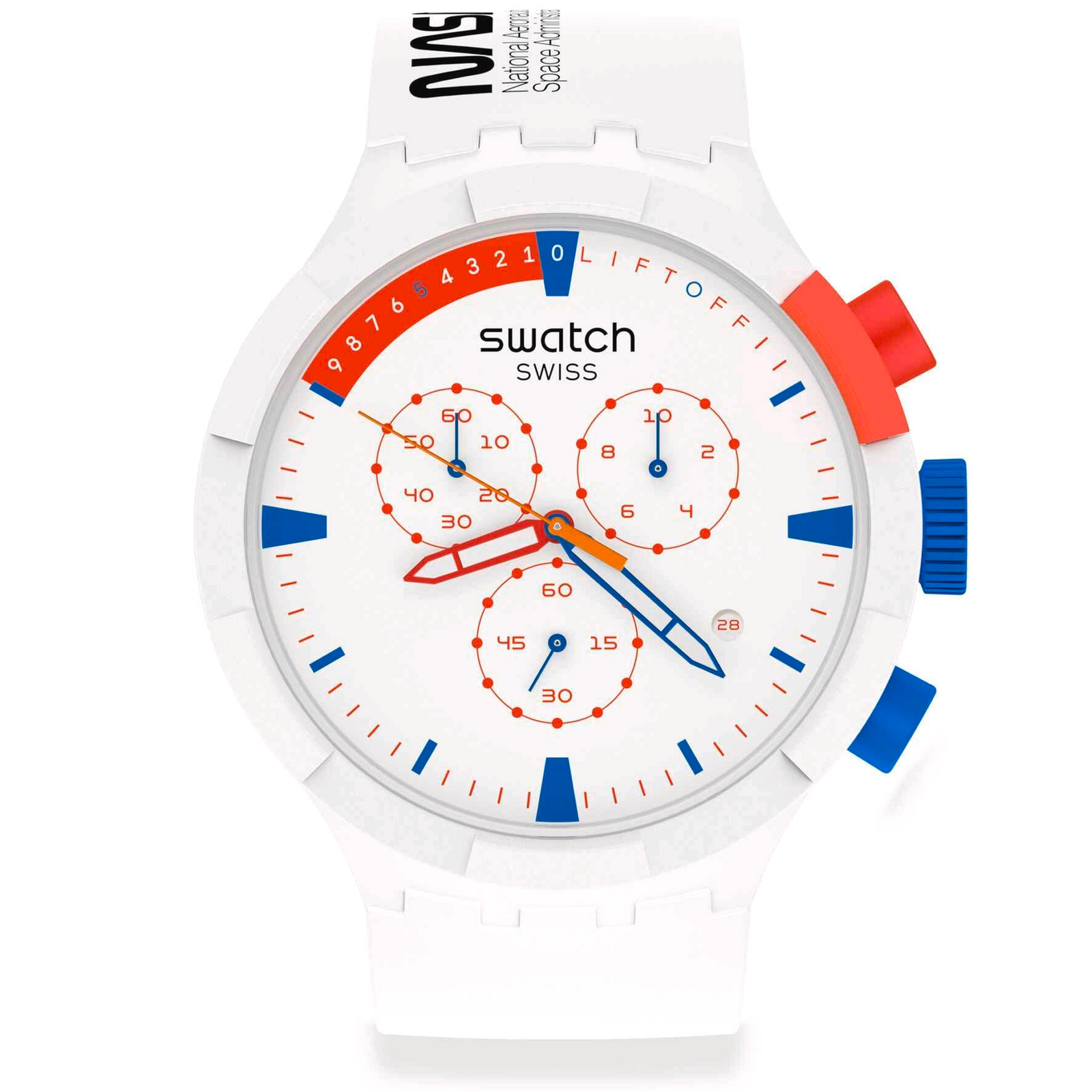 Hour bigger. Часы NASA Swatch. Часы Swatch NASA белые. Swatch sb03n100. Swatch big Bold.