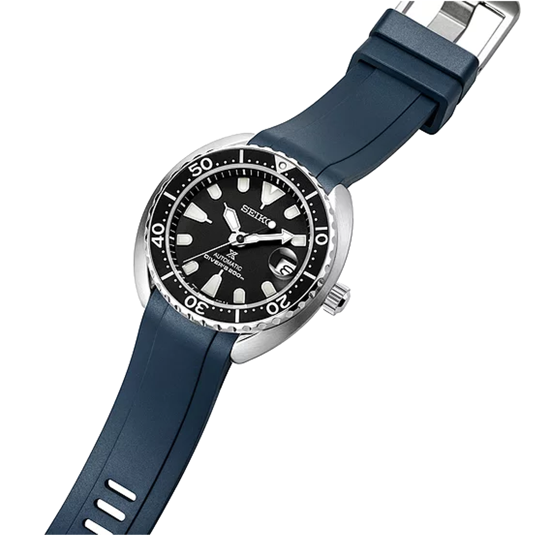 Crafter Blue - Fitted End Rubber Strap for Seiko MM200 & Mini Turtle
