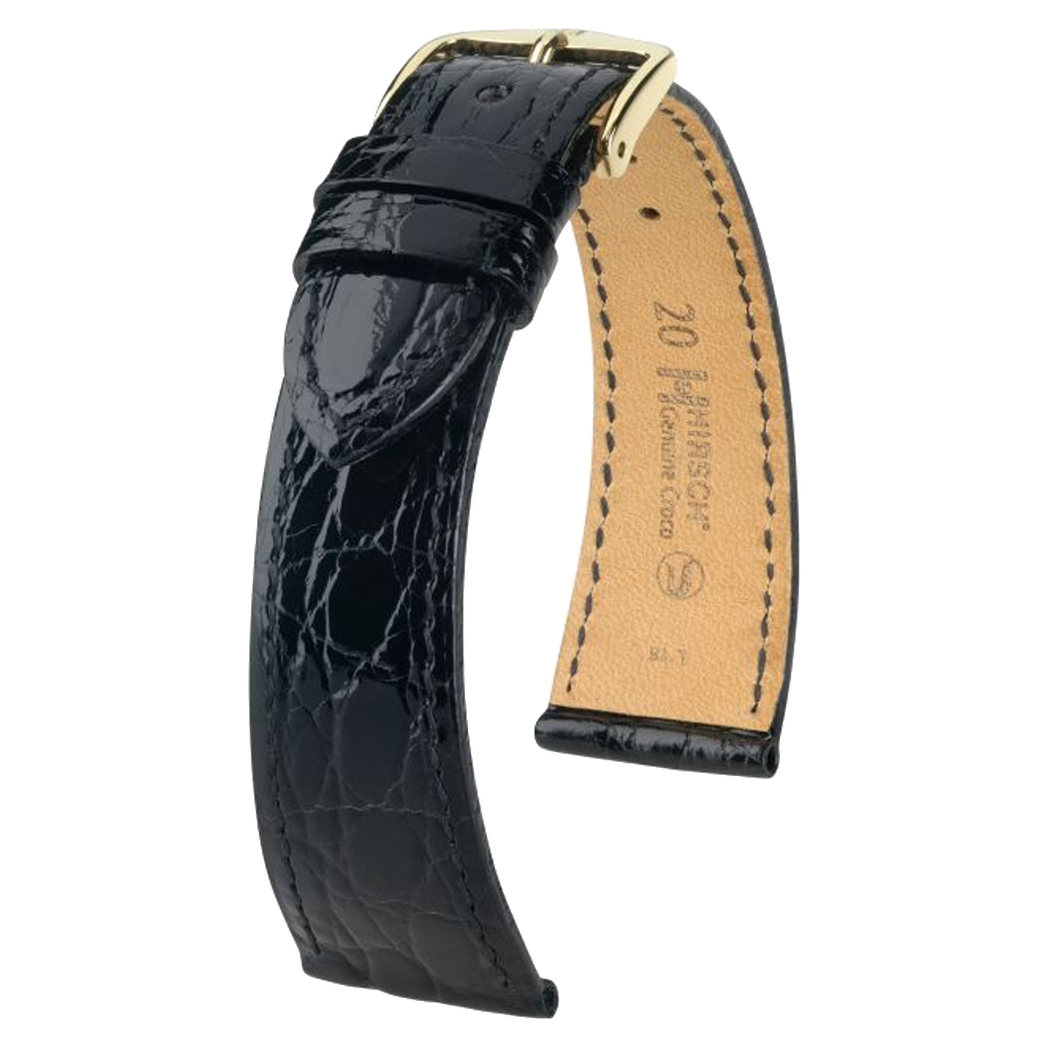 Hirsch Genuine Croco Leather Watch Strap - /