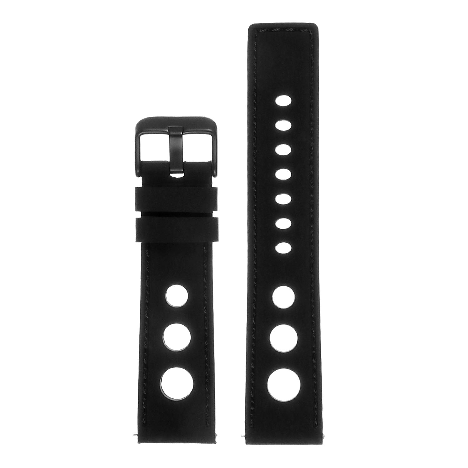STRAPSCO - Rubber rally strap with black buckle quick release /