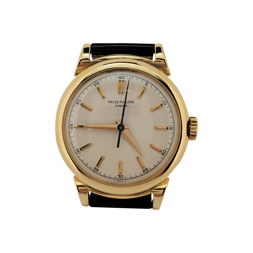 Patek Philippe 1491J Vintage Yellow Gold Scroll Lugs Calatrava Watch C ...