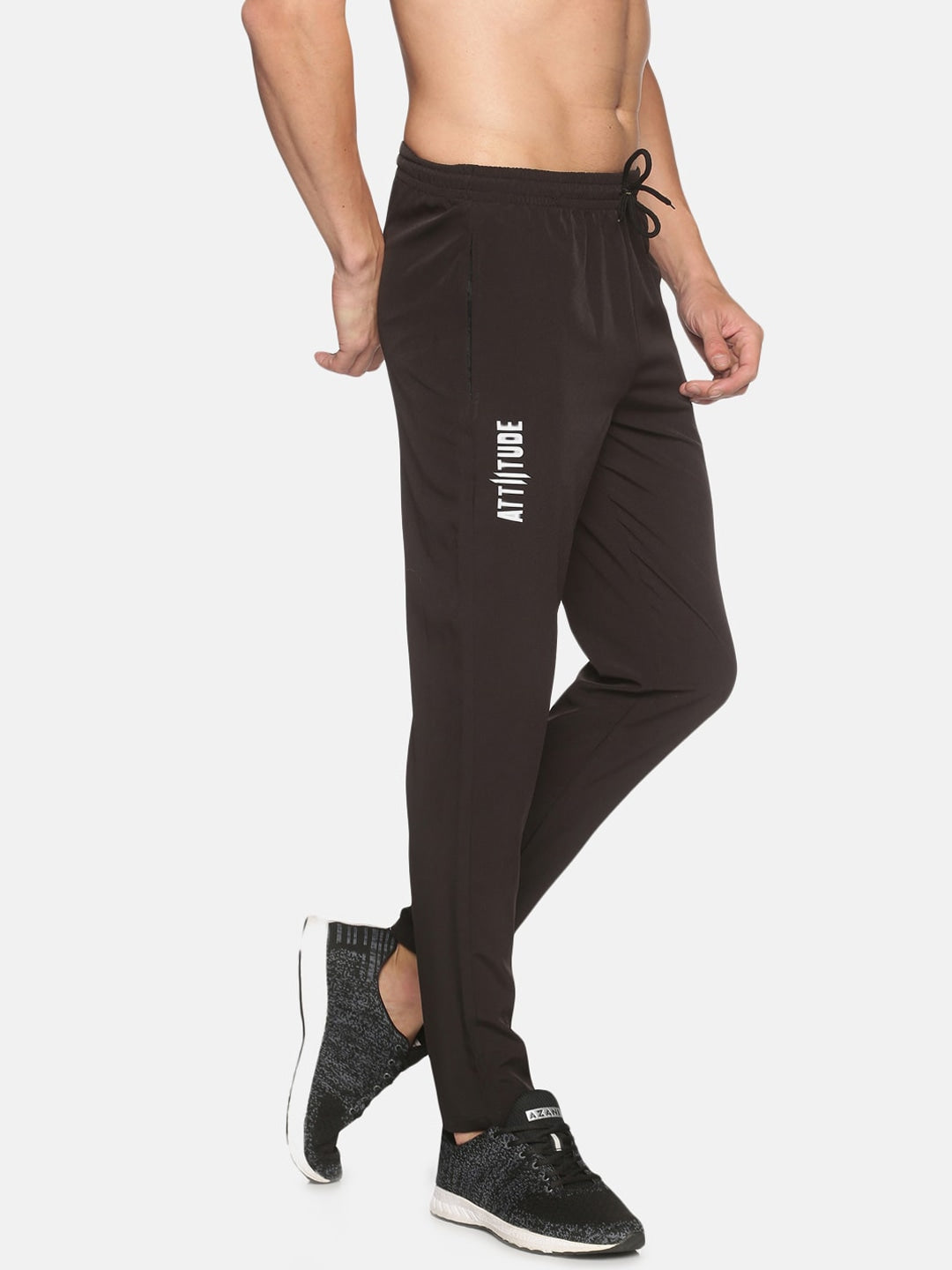 PUMA Men Black Brand Logo Printed Woven Track Pants