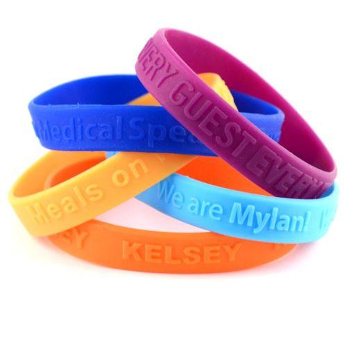 Embossed Printed Silicone Wristbands - The Wristband Man Canada