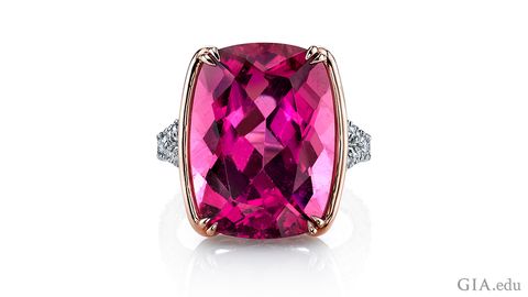Omi Prive pink tourmaline and diamond ring