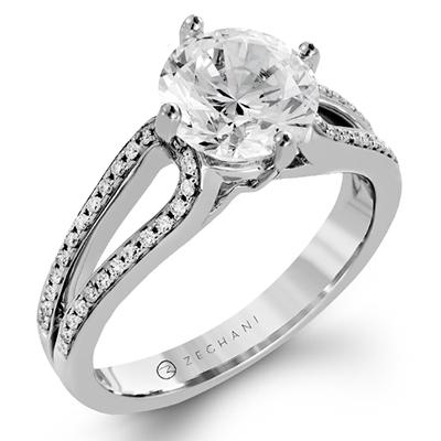 Zeghani Straight Engagement ring ZR114