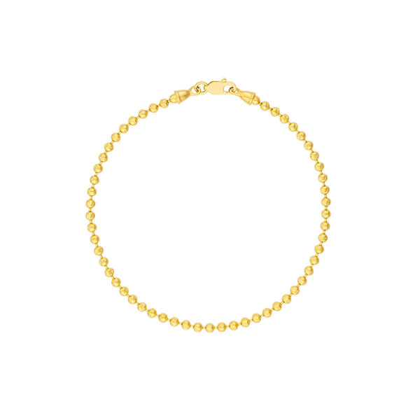 14K Yellow Gold 4.20mm Hollow Oval Snake Chain with Lobster Lock Bracelet