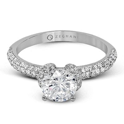 Zeghani - ZR984 Monte Carlo 14K White Gold / Round